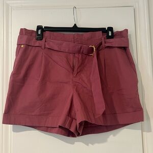 LOFT Belted Paperbag Waist Shorts
